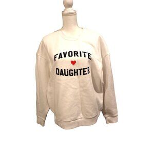 Favorite Daughter White Sweatshirt, Small NWOT